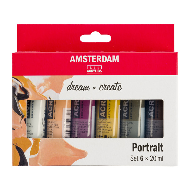Standard Acrylic Portrait Colors Set, 6 x 20mL