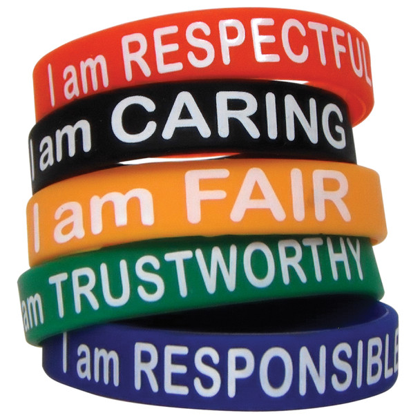 Character Traits Wristband Pack, 10 Per Pack, 6 Packs Character Traits Wristband Pack, 10 Per Pack, 6 Packs