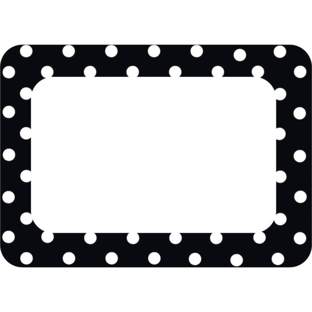 Black Polka Dots 2 Name Tags/Labels, 36 Per Pack, 6 Packs Black Polka Dots 2 Name Tags/Labels, 36 Per Pack, 6 Packs