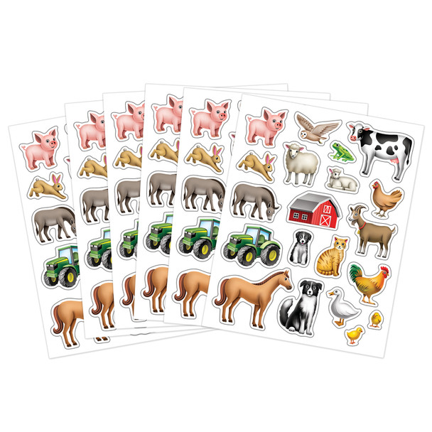Farm Stickers, 120 Per Pack, 12 Packs Farm Stickers, 120 Per Pack, 12 Packs