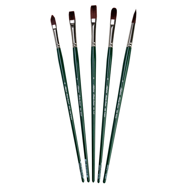 Ruby Satin Size 6 Variety Brush Set, 5 Brushes