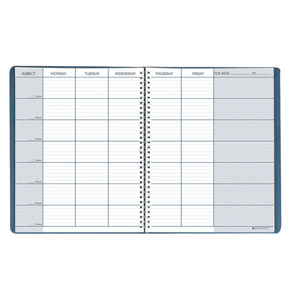 Teachers Planner, Blue, 8-1/2" x 11", Pack of 2 Teachers Planner, Blue, 8-1/2" x 11", Pack of 2