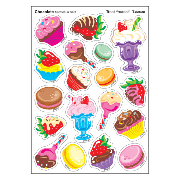 Treat Yourself/Chocolate Mixed Shapes Stinky Stickers®, 72 Per Pack, 6 Packs Treat Yourself/Chocolate Mixed Shapes Stinky Stickers®, 72 Per Pack, 6 Packs