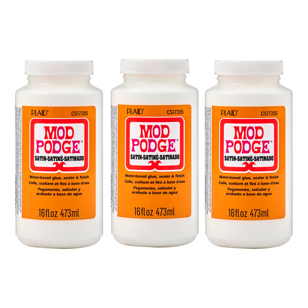 Decoupage Glue, Satin 16oz., Pack of 3
