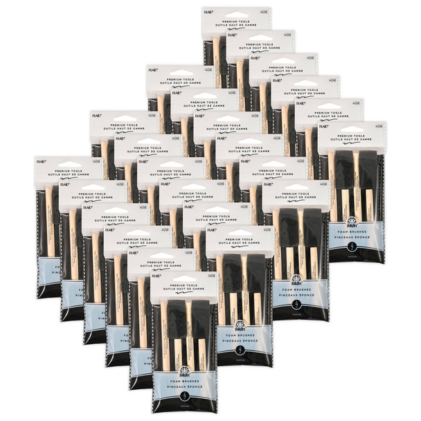 Foam Brushes, 1", 4 Per Set, 24 Sets