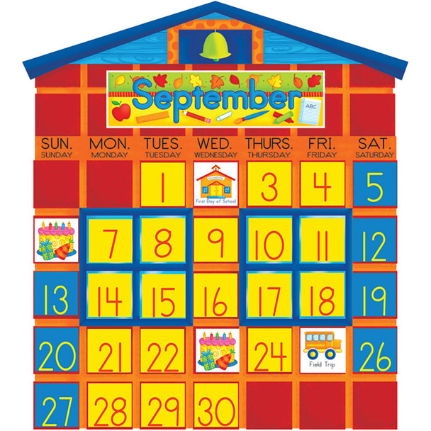 All-In-One Schoolhouse Calendar Bulletin Board Set All-In-One Schoolhouse Calendar Bulletin Board Set