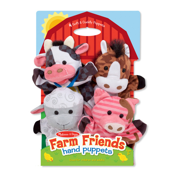 Farm Friends Hand Puppets, Set of 4