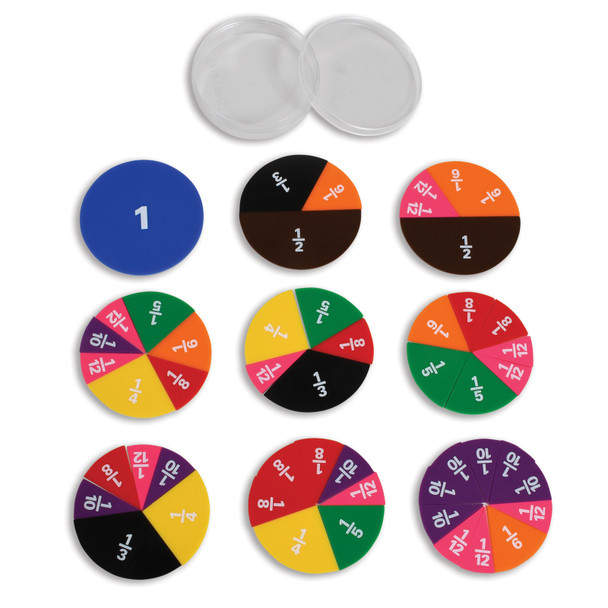 Fraction Circles - 9 Values & Colors - 51 Per Set - 3 Sets Fraction Circles - 9 Values & Colors - 51 Per Set - 3 Sets