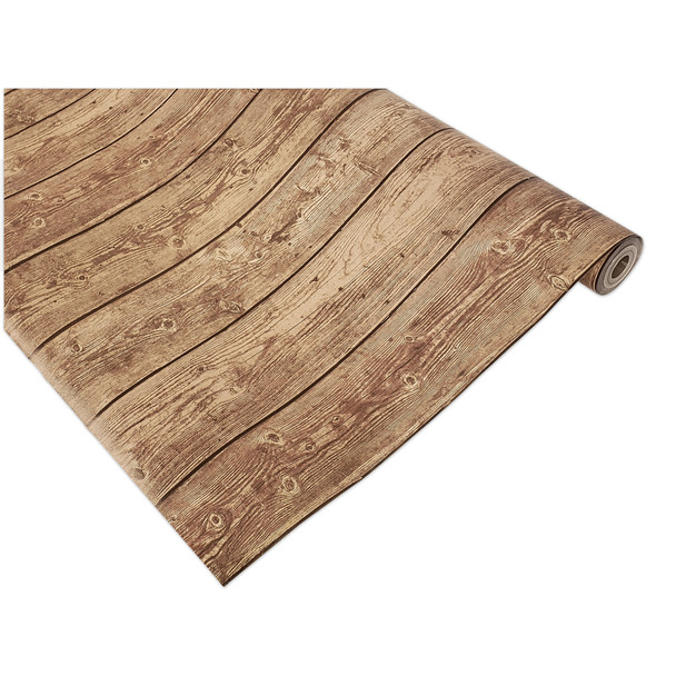 Better Than Paper® Bulletin Board Roll, 4' x 12', Rustic Wood Design, 4 Rolls
