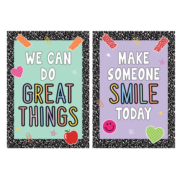 Cool for School Positive Posters, Set of 4