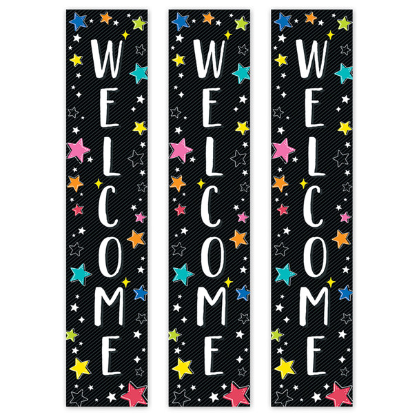 Star Bright Welcome Banner, 8" x 39", Pack of 3