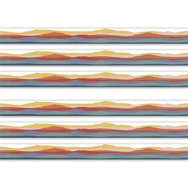 Moving Mountains Road Trip On the Horizon Die-Cut Border Trim, 35 Feet Per Pack, 6 Packs