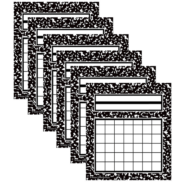 Cool for School Composition Incentive Charts, 36 Per Pack, 6 Packs