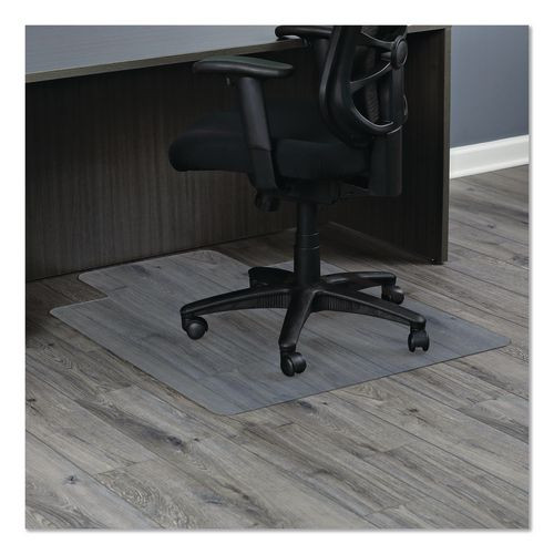 All Day Use Non-Studded Chair Mat for Hard Floors, 36 x 48, Lipped, Clear