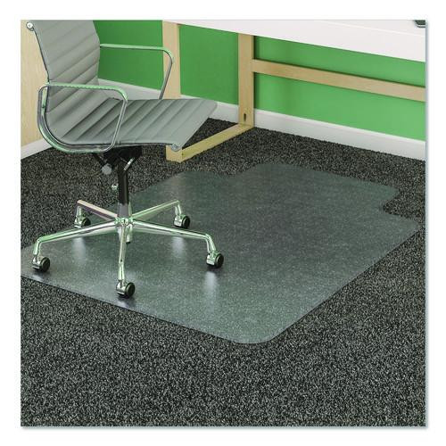 SuperMat Frequent Use Chair Mat, Med Pile Carpet, Roll, 36 x 48, Lipped, Clear