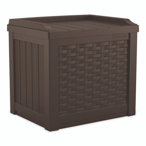 Small Deck Box with Storage Seat, 2.94 cu ft, 22 x 17 x 20.5, Java