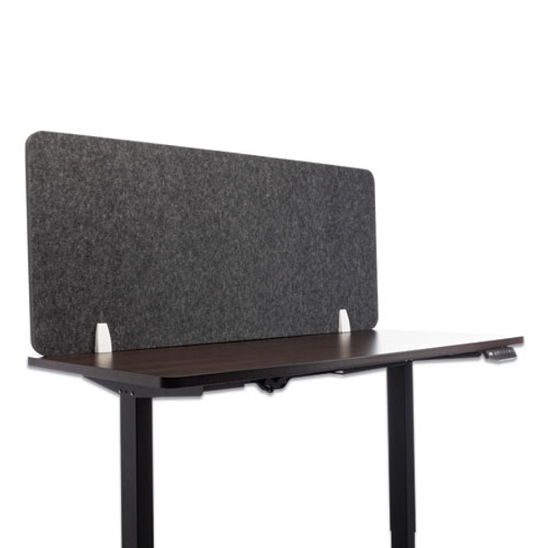 Desk Screen Cubicle Panel and Office Partition Privacy Screen, 54.5 x 1 x 23.5, Polyester, Ash