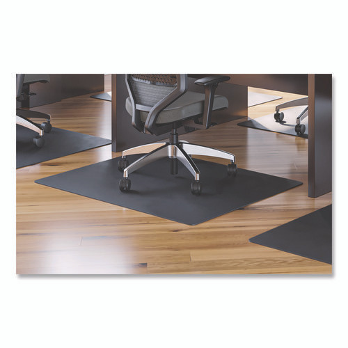 Economat Hard Floor Chair Mat, Rectangular, 45 x 53, Black