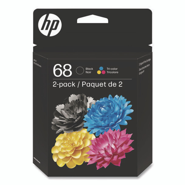 HP 68 (6L6S2TN) 2-Pack Black/Tri-Color Original Ink Cartridge