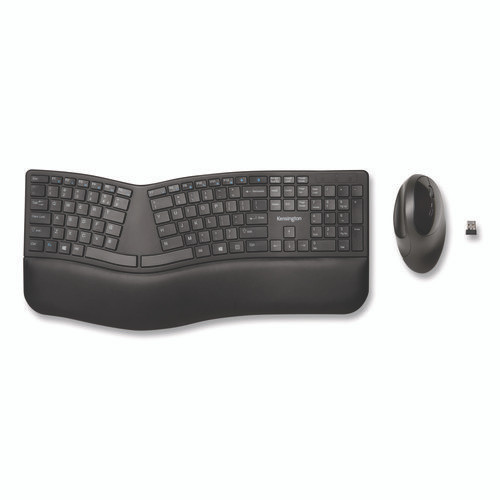 Pro Fit Ergo Wireless Keyboard and Mouse, 2.4 GHz Frequency, 30 ft Wireless Range, Black