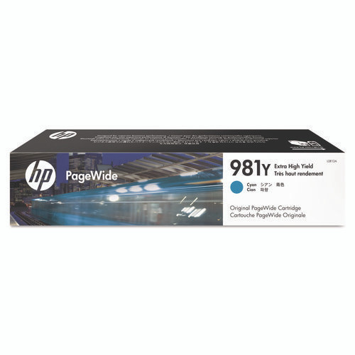 HP 981Y, (L0R13A) Extra High-Yield Cyan Original PageWide Cartridge