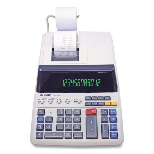EL1197PIII Two-Color Printing Desktop Calculator, Black/Red Print, 4.5 Lines/Sec