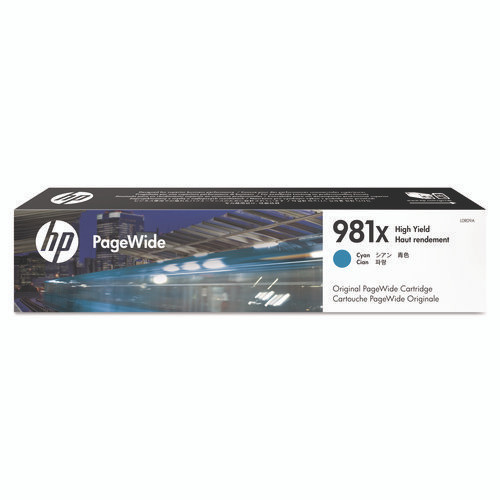 HP 981X, (L0R09A) High-Yield Cyan Original PageWide Cartridge