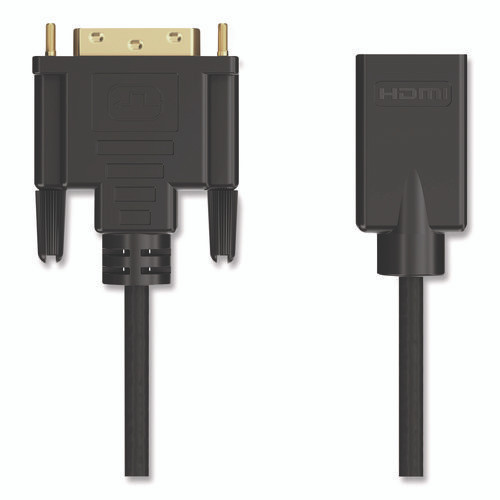DVI to HDMI Adapter, 6", Black