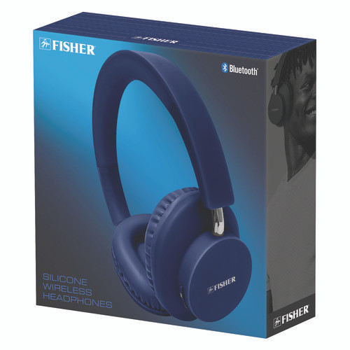 Silicone Wireless Headphones, Blue