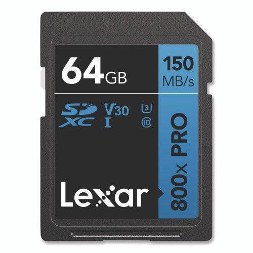 High-Performance PRO BLUE Series SDXC Memory Card, UHS-I V30 U1 Class 10, 64GB