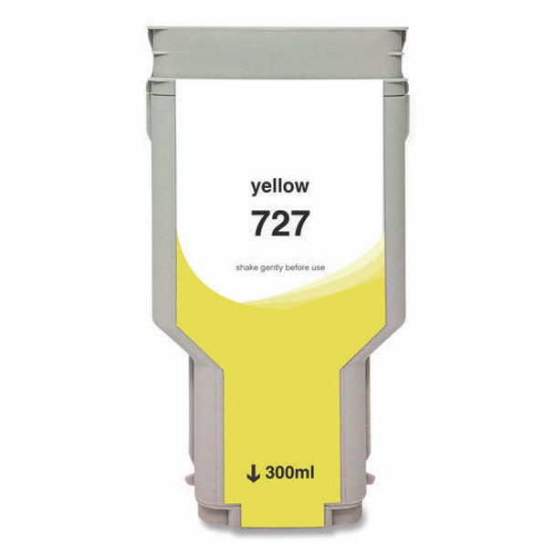 Compatible Yellow High-Yield Ink, Replacement for 727XL (F9J78A), 300 mL