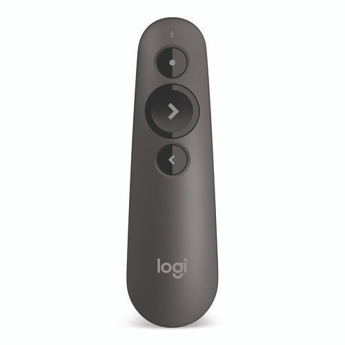 R500 Laser Presentation Remote, Class 1, Projects 65 ft, Gray