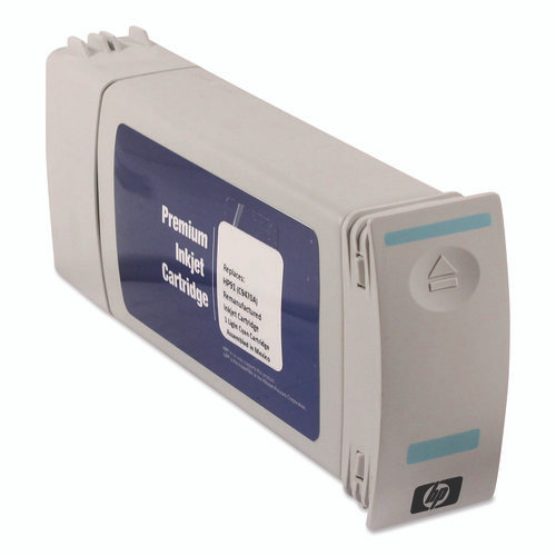 Remanufactured Light Cyan High-Yield Ink, Replacement for 91 (C9467A), 775 mL