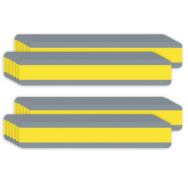 Double Wide Sentence Strip Reading Guide, 1-1/4" x 7-1/4", Yellow, 12 Per Pack, 2 Packs