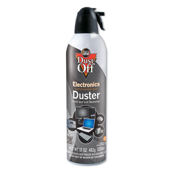 Disposable Compressed Air Duster, 17 oz Can, 2/Pack