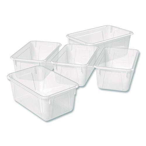 Small Cubby Bin, Translucent, 5-Pack