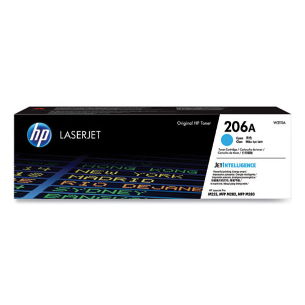 HP 206A, (W2111A) Cyan Original LaserJet Toner Cartridge