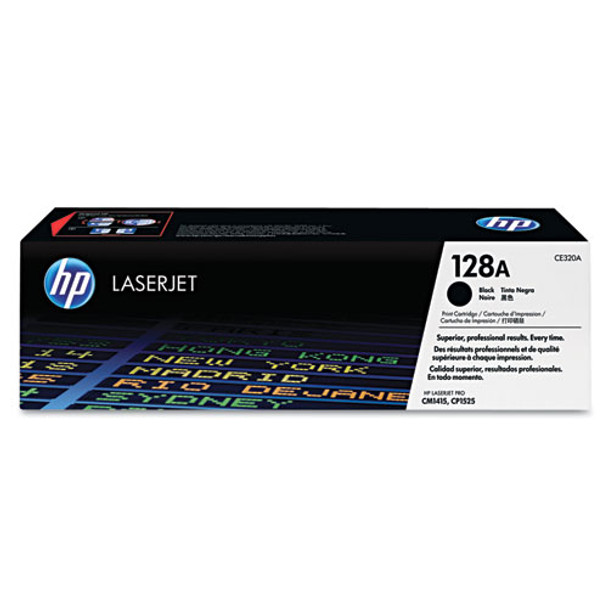 HP 128A, (CE320A) Black Original LaserJet Toner Cartridge