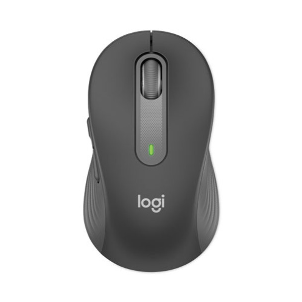 Signature M650 Wireless Mouse, Large, 2.4 GHz Frequency, 33 ft Wireless Range, Right Hand Use, Graphite