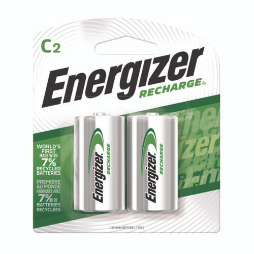 NiMH Rechargeable C Batteries, 1.2 V, 2/Pack