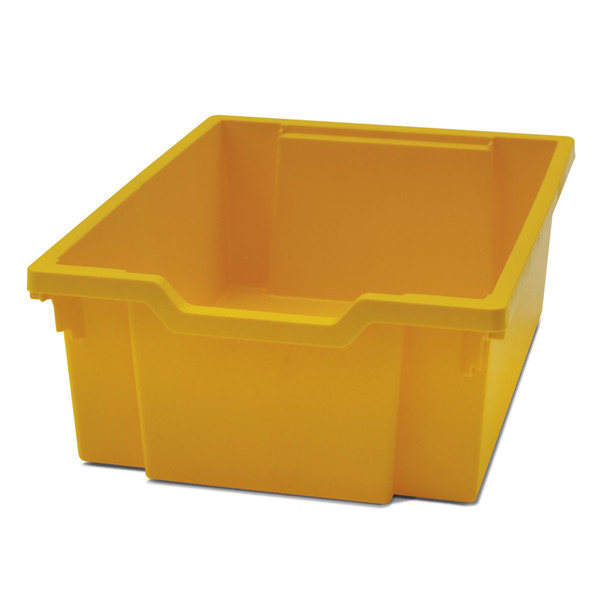 Deep F2 Tray, Sunshine Yellow, 12.3" x 16.8" x 5.9", Heavy Duty School, Industrial & Utility Bins, Pack of 6