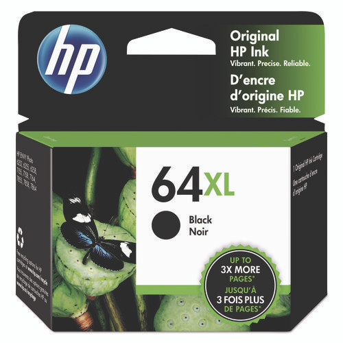 HP 64XL, (N9J92AN) High-Yield Black Original Ink Cartridge