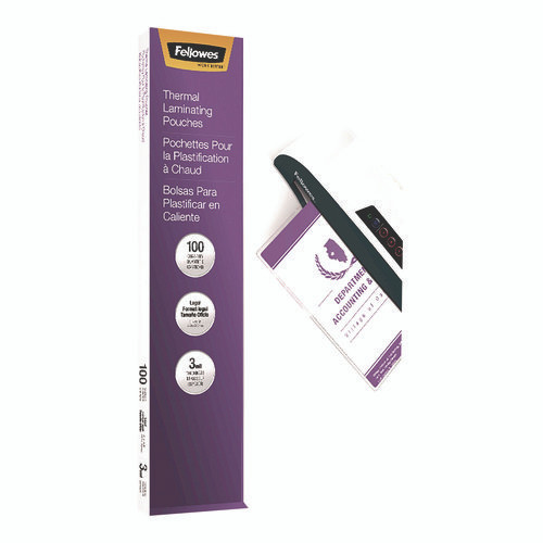 Laminating Pouches, 3 mil, 9" x 14.5", Clear Gloss, 100/Pack