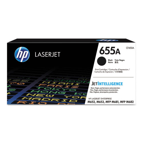 HP 655A, (CF450A) Black Original LaserJet Toner Cartridge