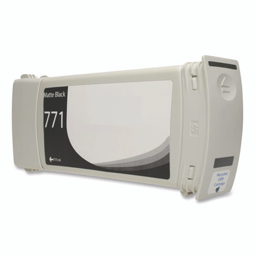 Remanufactured Matte Black Ink, Replacement for 771 (CE037A, B6Y15A) 775 mL
