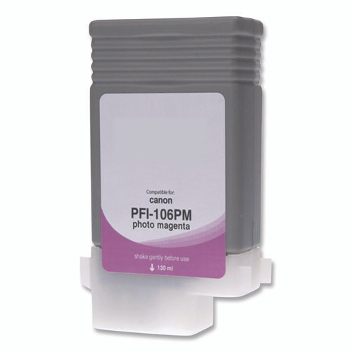 Compatible Photo Magenta Ink, Replacement for PFI-106 (6626B001AA), 130 mL