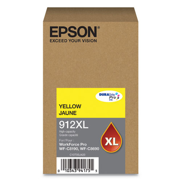 T912XL420 (912XL) DURABrite Pro High-Yield Ink, 4600 Page-Yield, Yellow