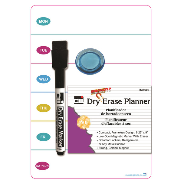 Mini Magnetic Dry Erase Planning Boards with Marker & Magnet, Set of 12