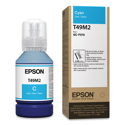 T49M220 (T49M) Ink Bottles, 140 mL, Cyan