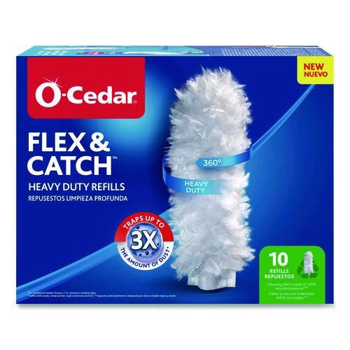 Flex and Catch Duster Heavy-Duty Refills, Polyester, White, 10/Pack